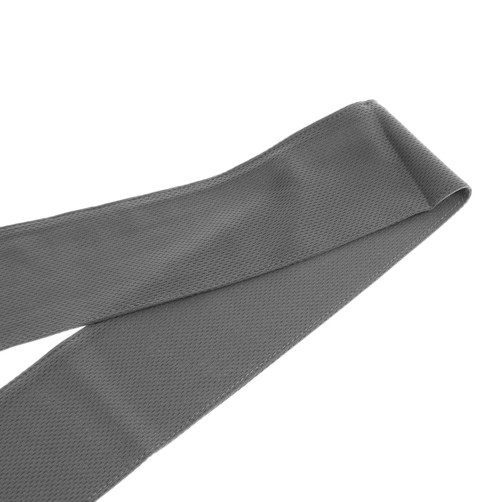 Sports Head Tie Headband Sweatband for Running Basketball Tennis Yogo Gray