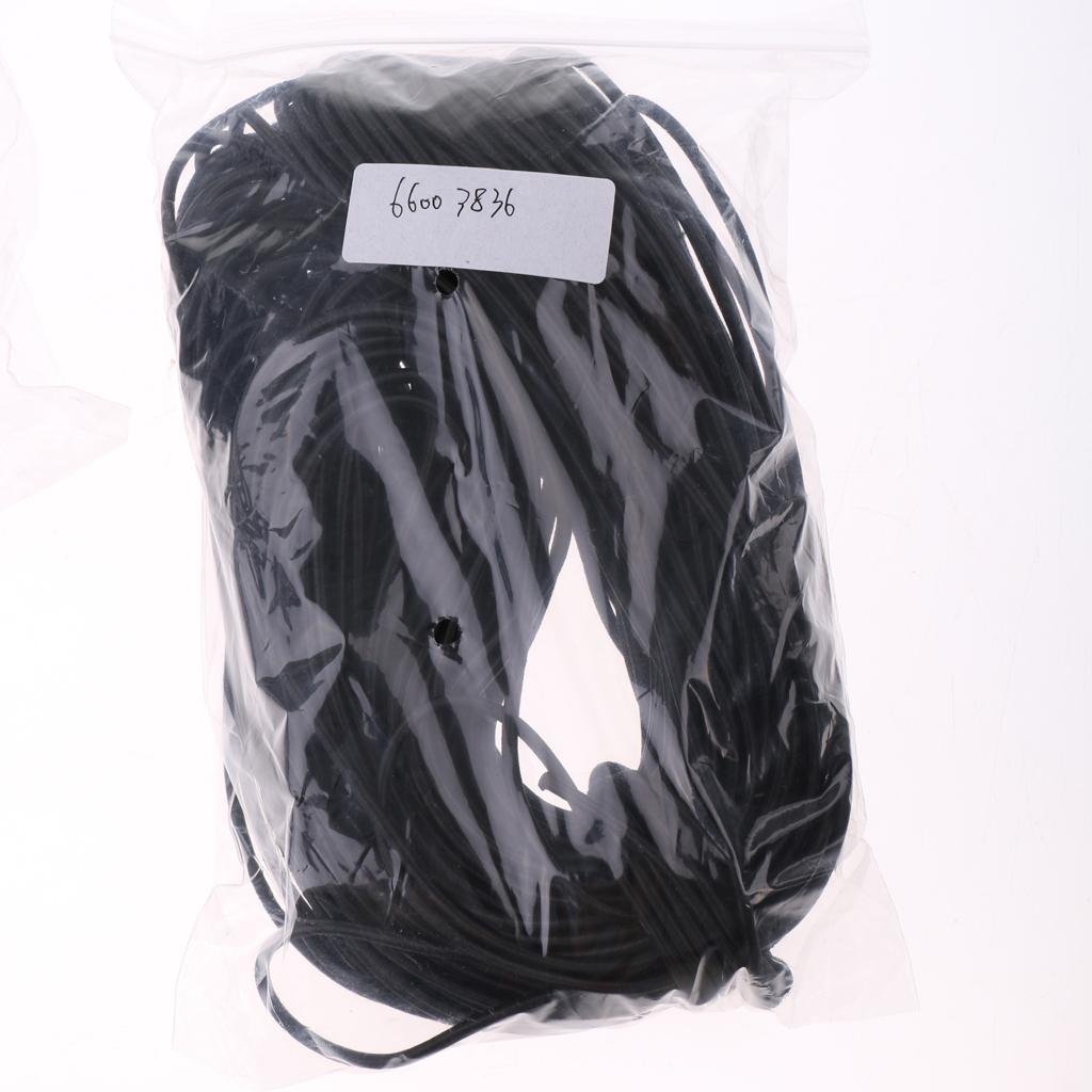 3mm Elastic Round Bungee Rope Shock Cord Tie Down Boats Trailers 50m Black