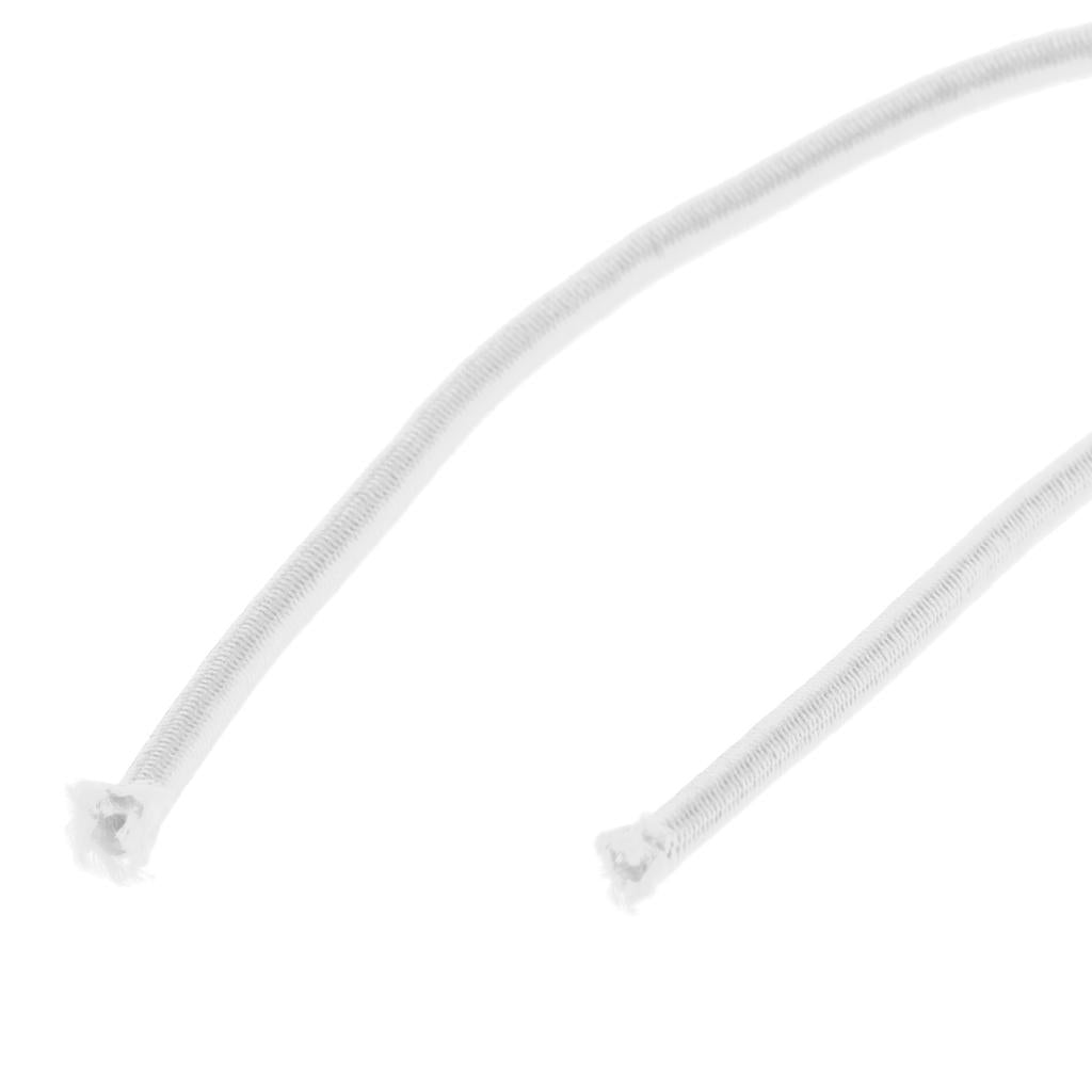 4x2mm Elastic Bungee Rope Shock Cord Tie Down - Boat/Trailer Covers 10m White