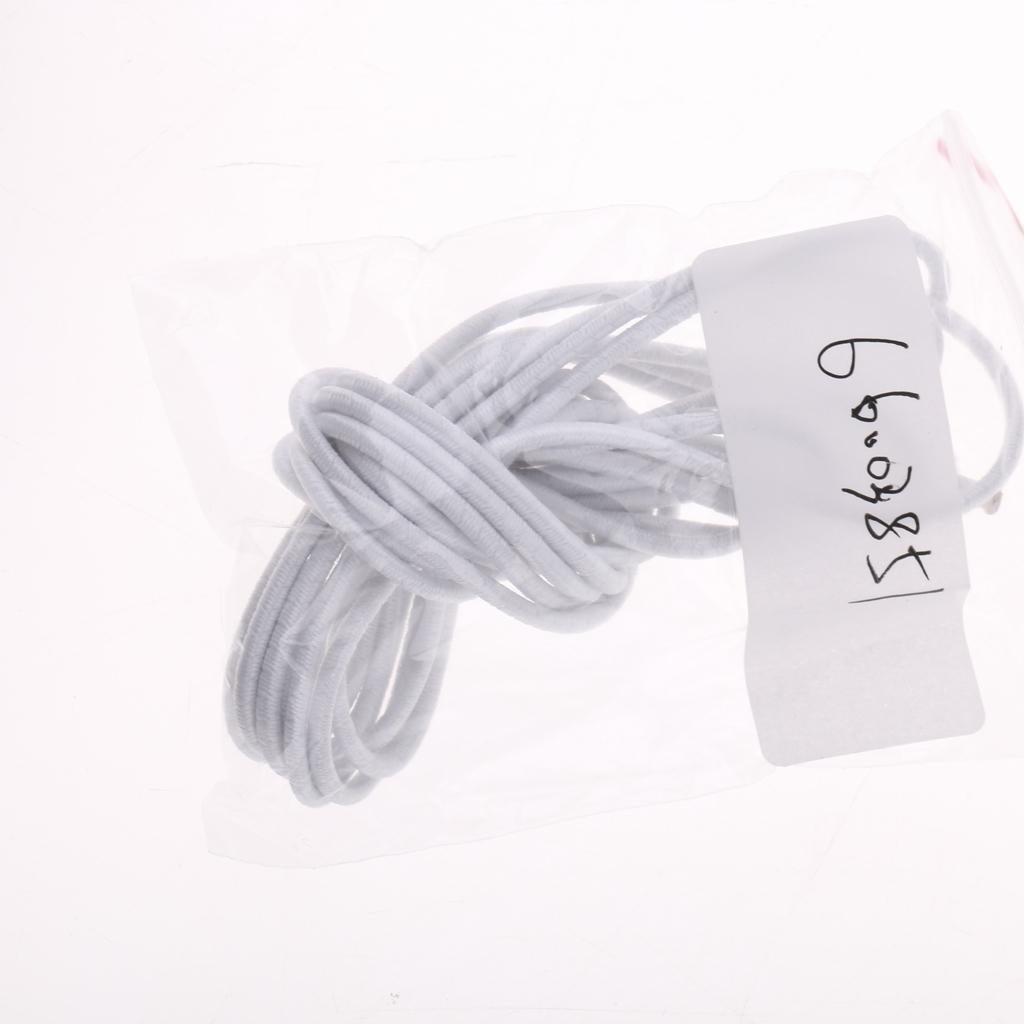 2mm Elastic Bungee Rope Shock Cord Tie Down - Boat/Trailer Covers 2m White