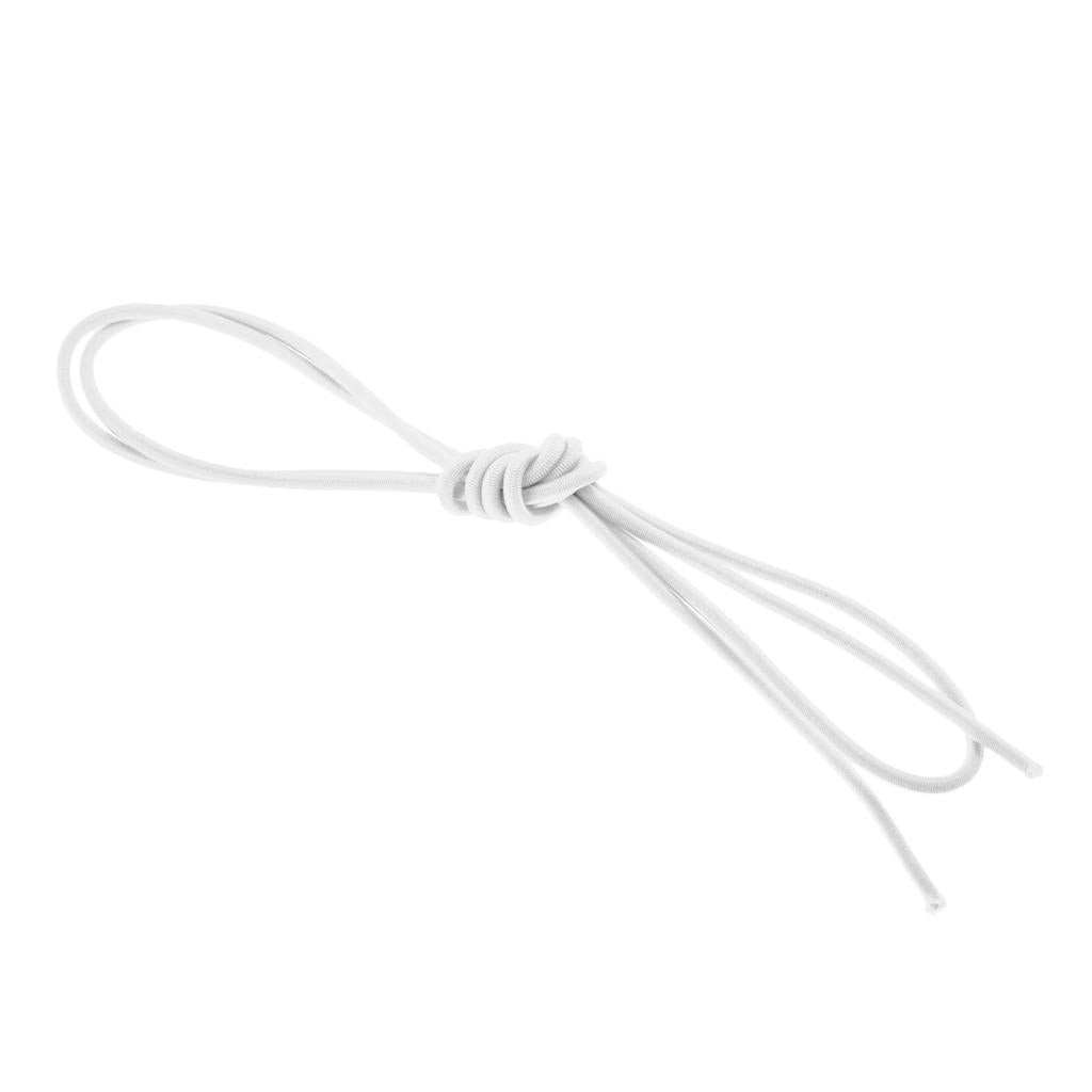 2mm Elastic Bungee Rope Shock Cord Tie Down - Boat/Trailer Covers 2m White