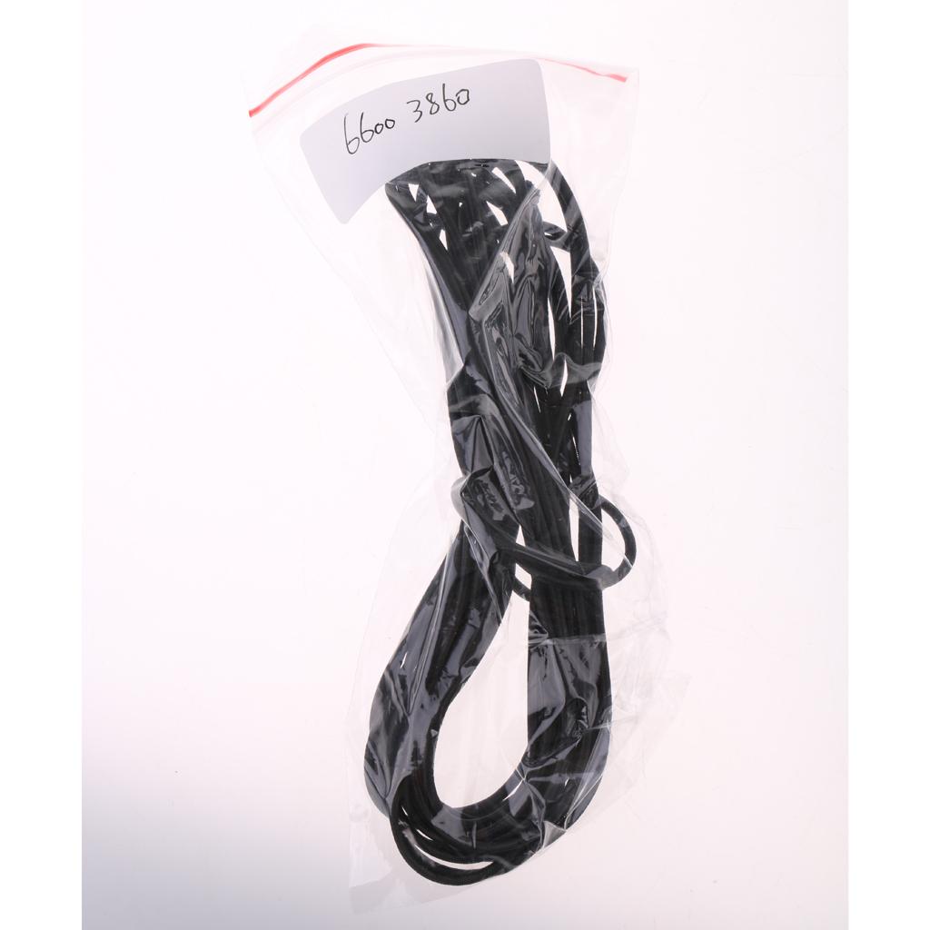 4x2mm Elastic Bungee Rope Shock Cord Tie Down - Boat/Trailer Covers 5m Black