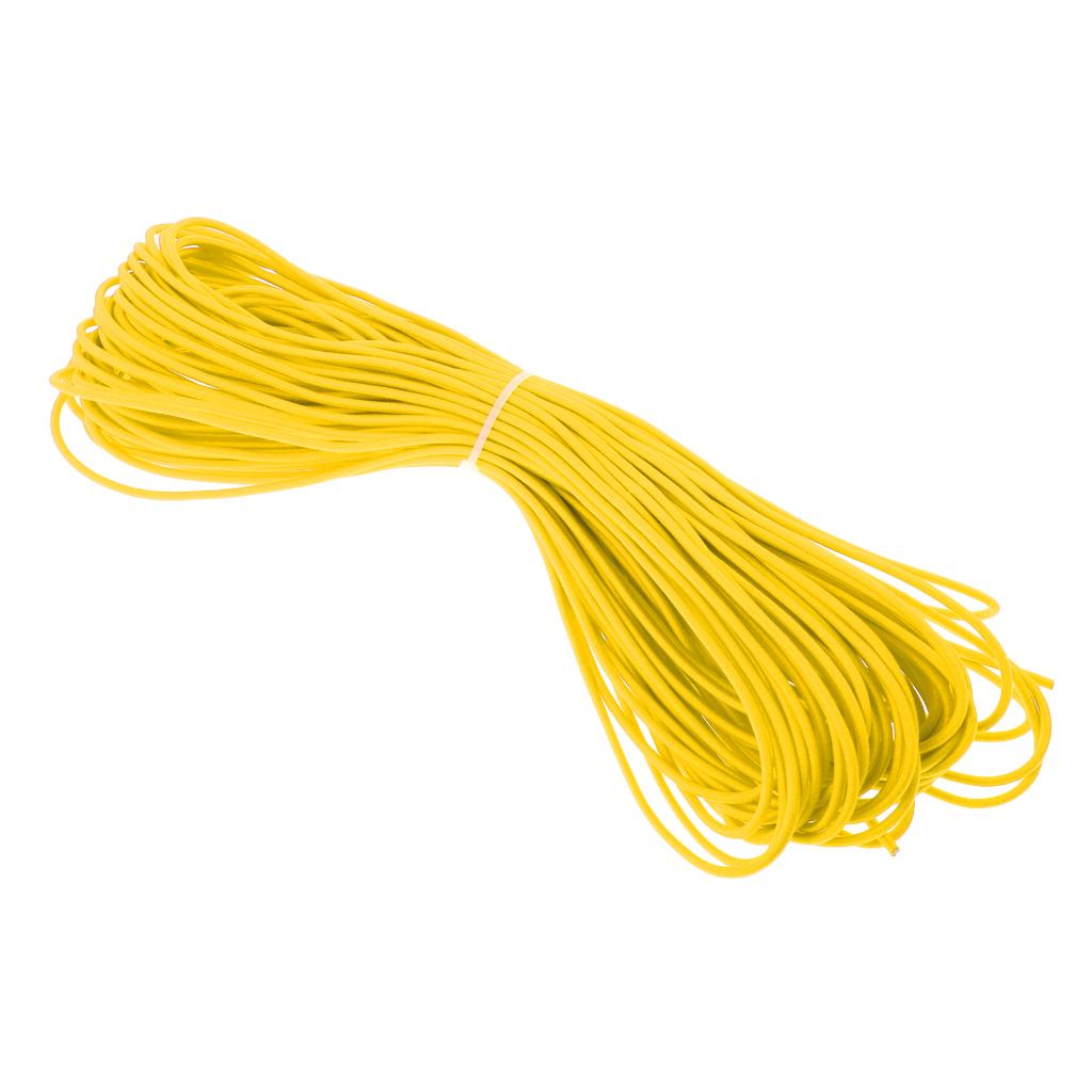 Elastic Bungee Rope Shock Cord Tie Down for Roof Racks Boats 20m Yellow