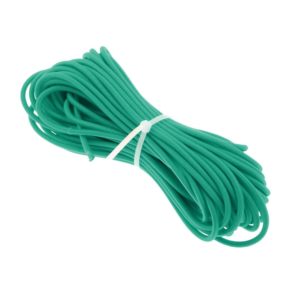Elastic Bungee Rope Shock Cord Tie Down for Roof Racks Boats 10m Green