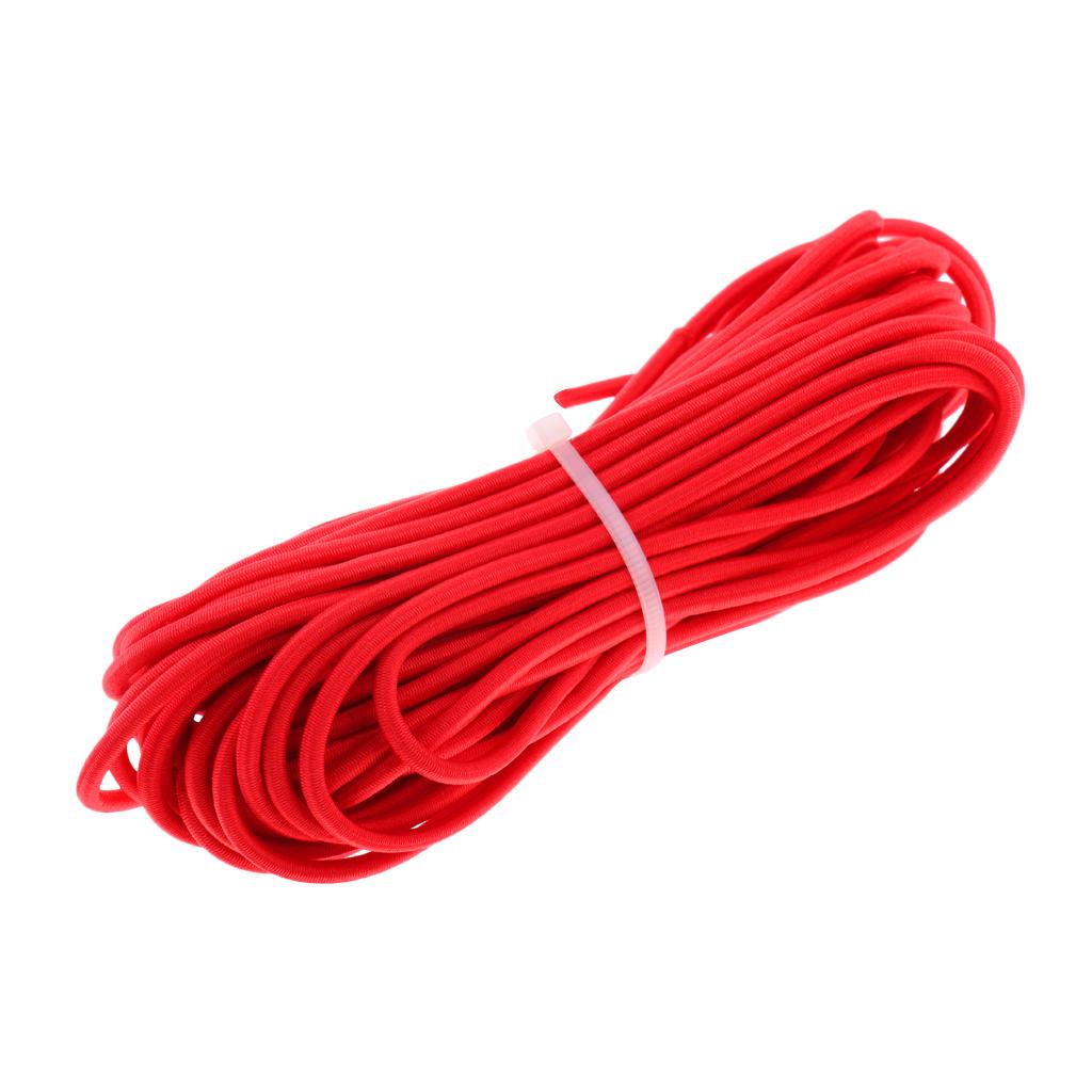 3mm Red Elastic Bungee Rope Shock Cord Tie Down Boats Trailers Kayak 10m