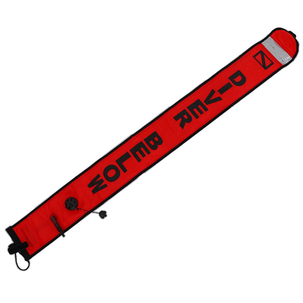 Safety High Visibility Scuba Diver SMB Surface Marker Buoy 5ft Red