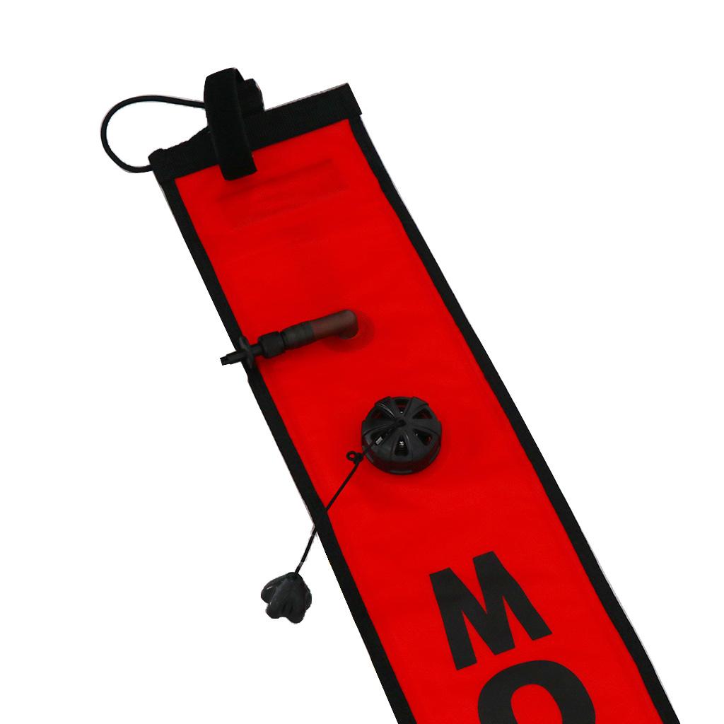 Safety High Visibility Scuba Diver SMB Surface Marker Buoy 5ft Red