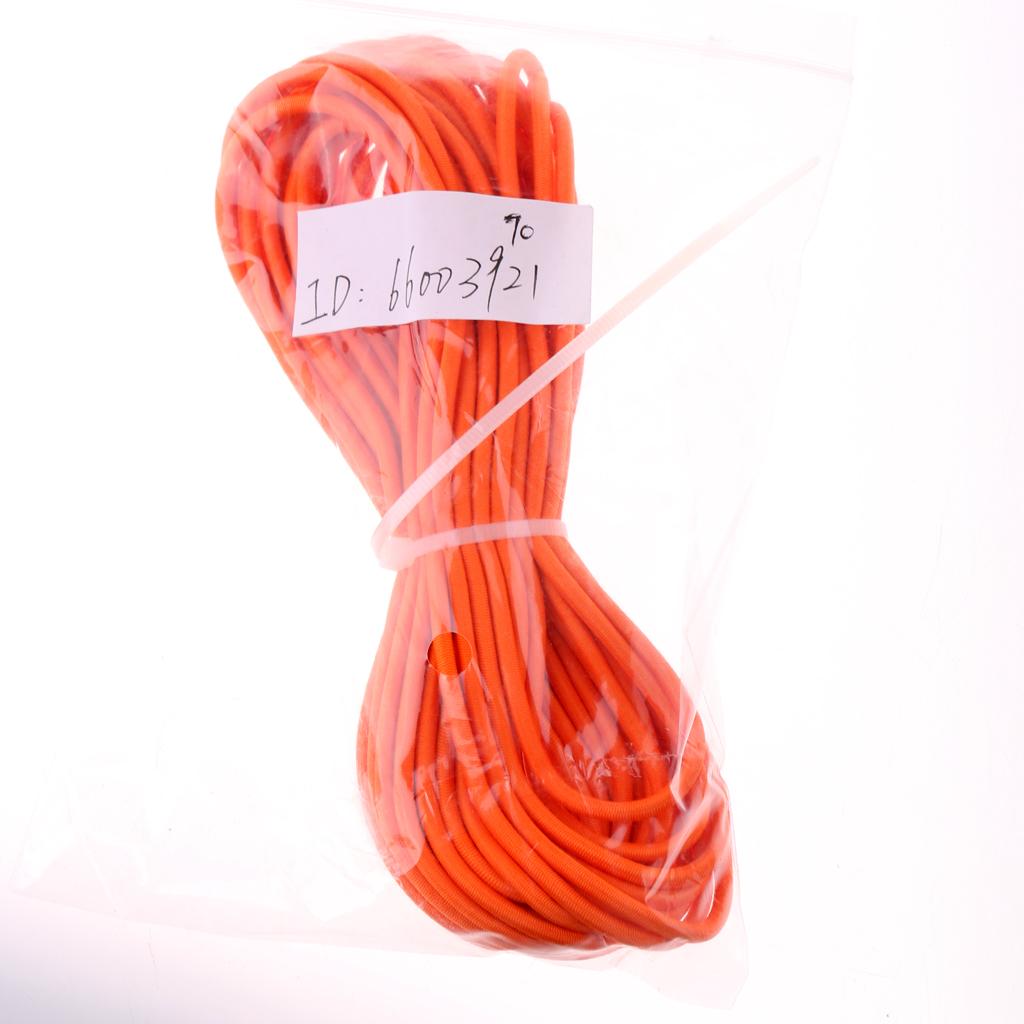 2xElastic Bungee Rope Shock Cord Tie Down Trailer Boat Kayak - Orange 3mm 10m