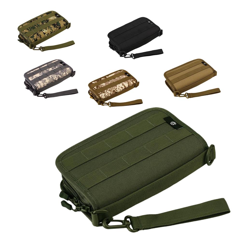Mens Wallet ID Card Passport Hand Bag 6 Mobile Phone Pouch Army Green"