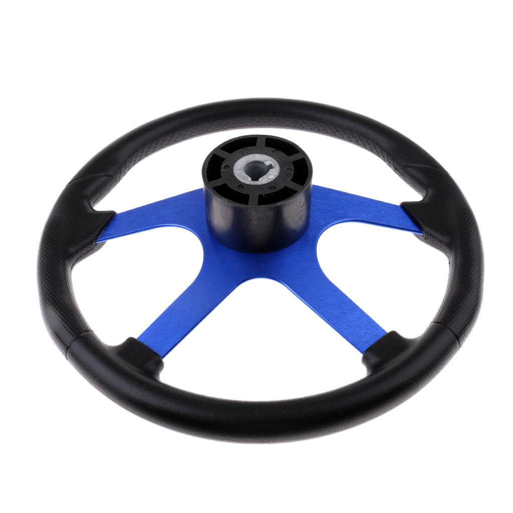 360mm Aluminum Alloy Marine Boat Sport Steering Wheel 4 Spoke 3/4 Shaft"