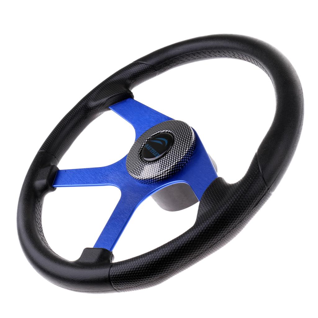 360mm Aluminum Alloy Marine Boat Sport Steering Wheel 4 Spoke 3/4 Shaft"