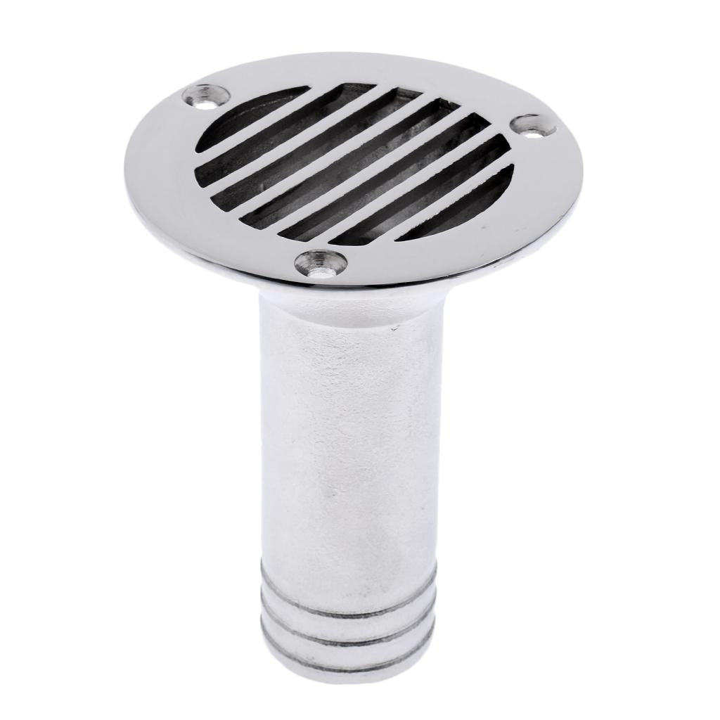Polished 316 Stainless Steel Boat Deck Drain Scupper For Marine Boat Yacht