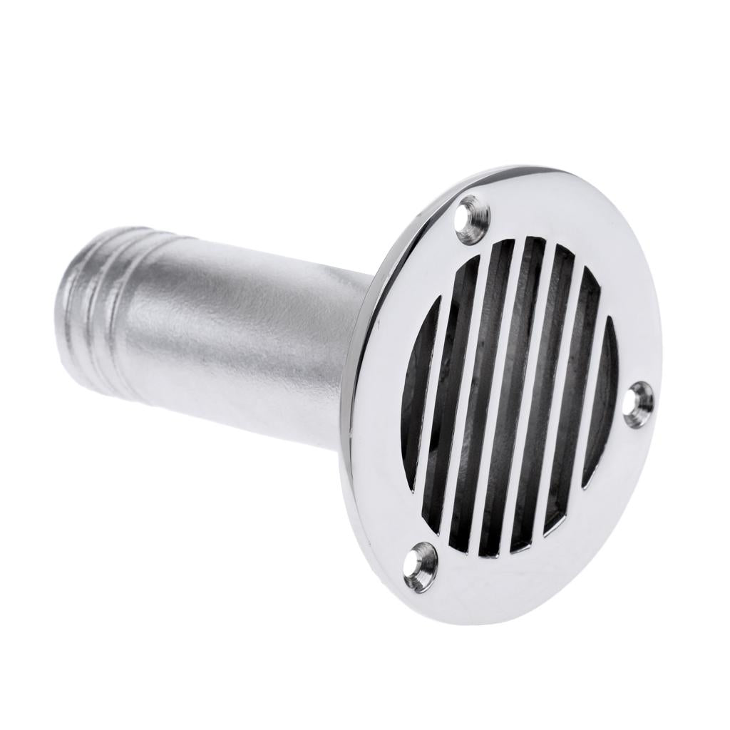 Polished 316 Stainless Steel Boat Deck Drain Scupper For Marine Boat Yacht