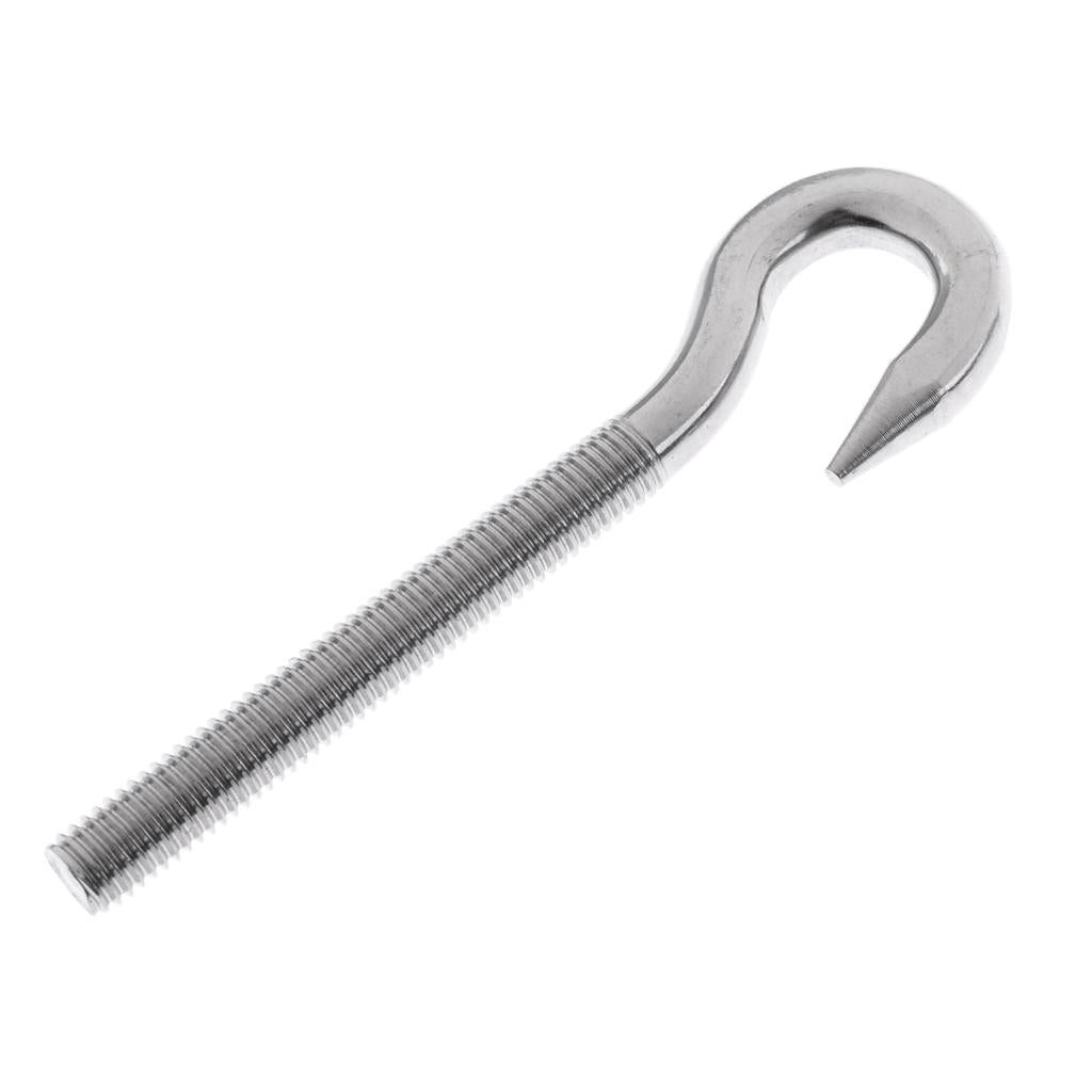 Marine 304 Stainless Steel Hook Bolt Eye Screw Threaded Bolt Boat Parts M12
