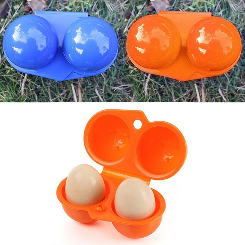 Portable Folding Outdoor Camping Hiking Picnic Egg Storage Container Orange