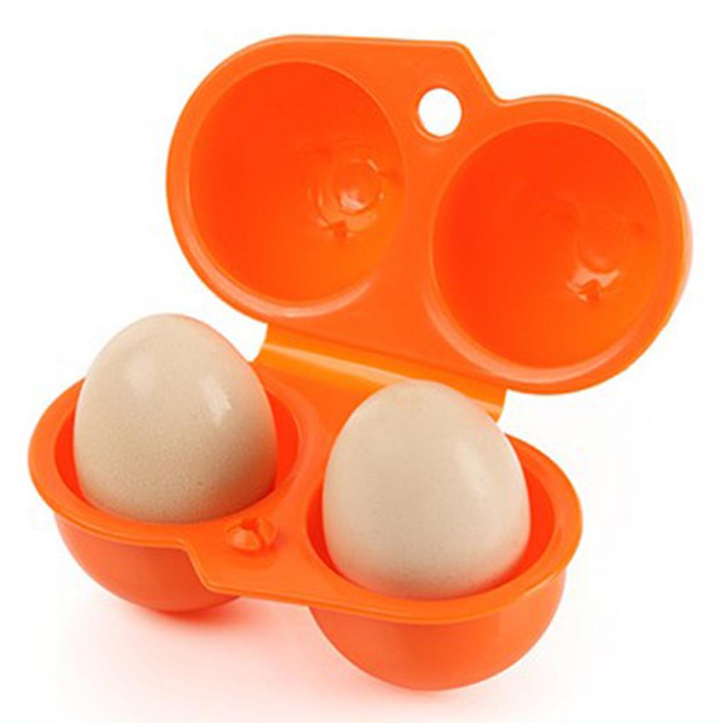 Portable Folding Outdoor Camping Hiking Picnic Egg Storage Container Orange