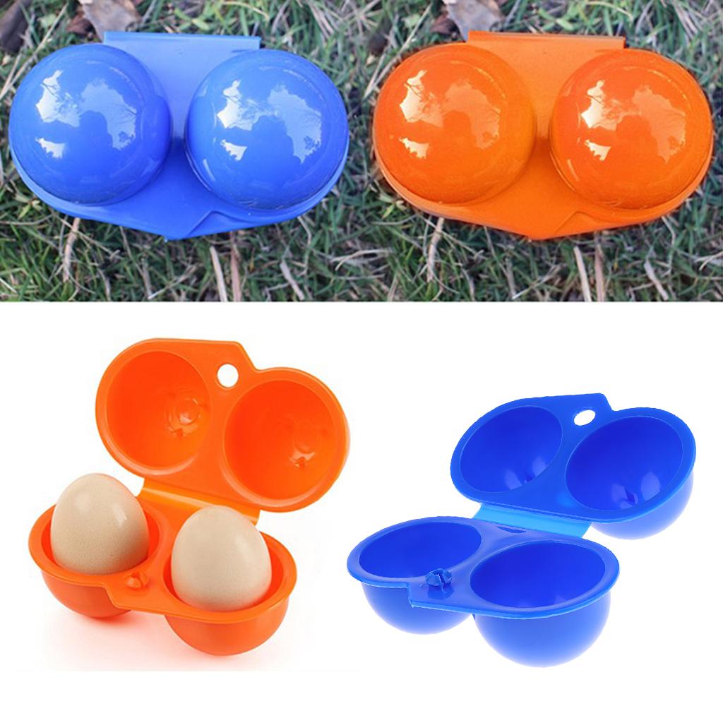Portable Folding Outdoor Camping Hiking Picnic Egg Storage Container Orange