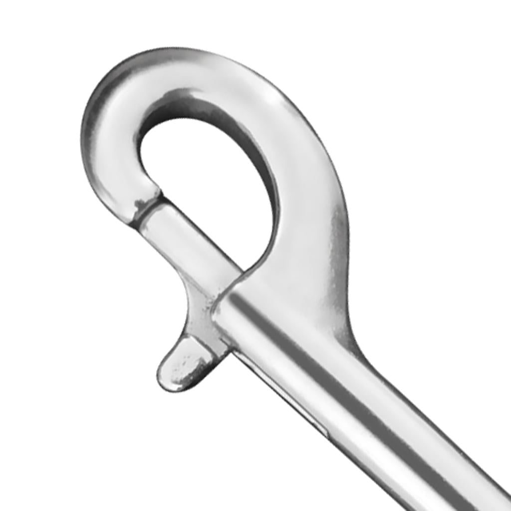 Stainless Steel Double End Bolt Snap Trigger Hook Bag Clip Key Chain 90mm