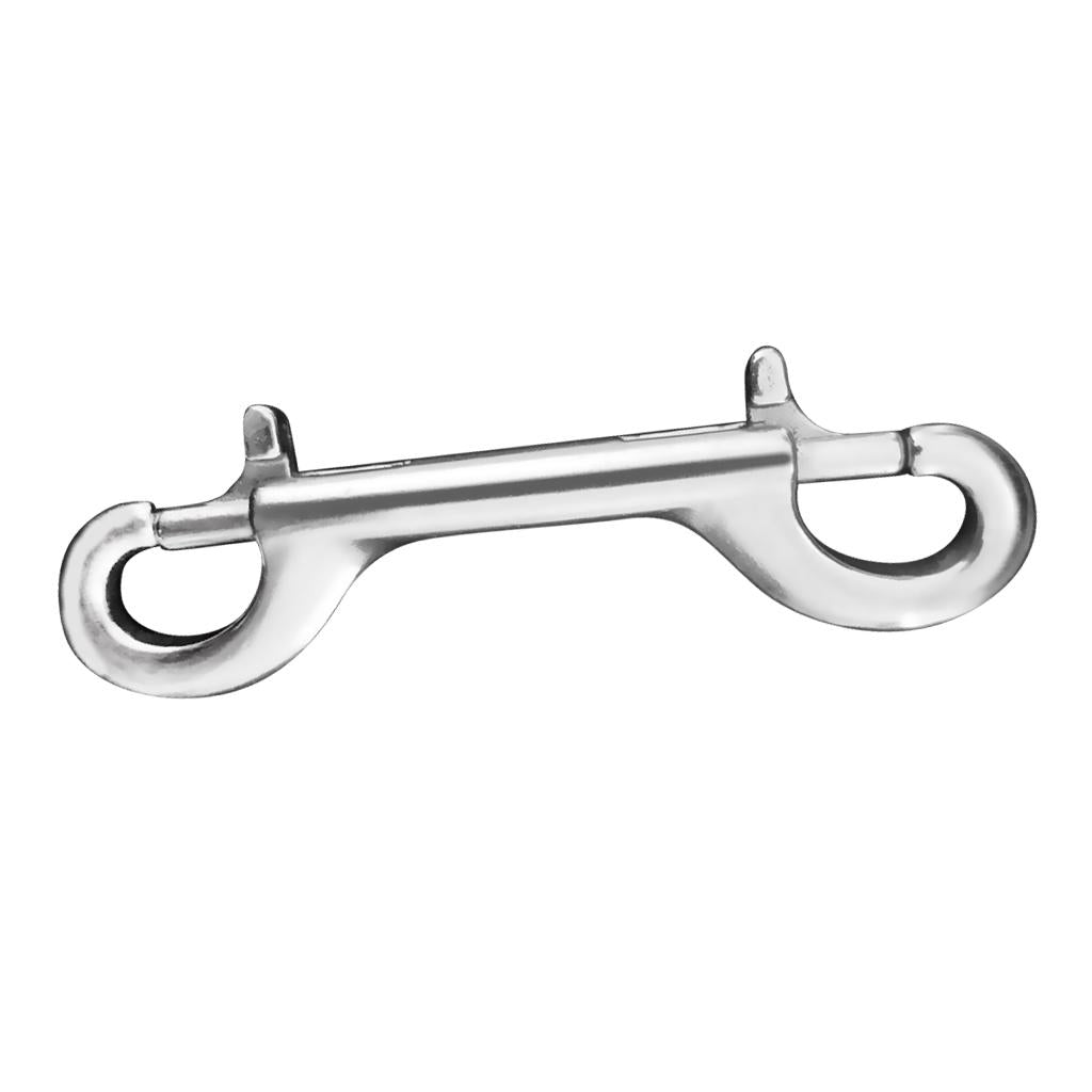 Stainless Steel Double End Bolt Snap Trigger Hook Bag Clip Key Chain 90mm