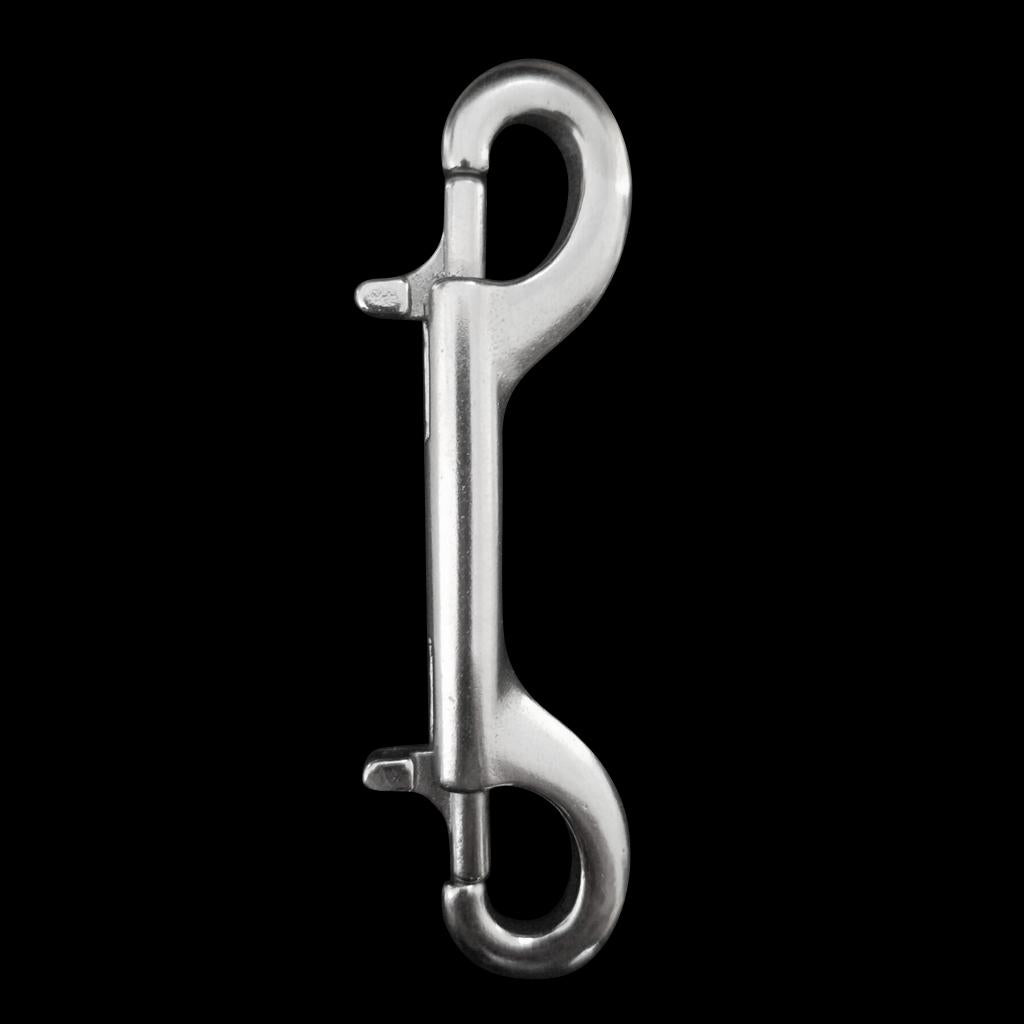 Stainless Steel Double End Bolt Snap Trigger Hook Bag Clip Key Chain 90mm