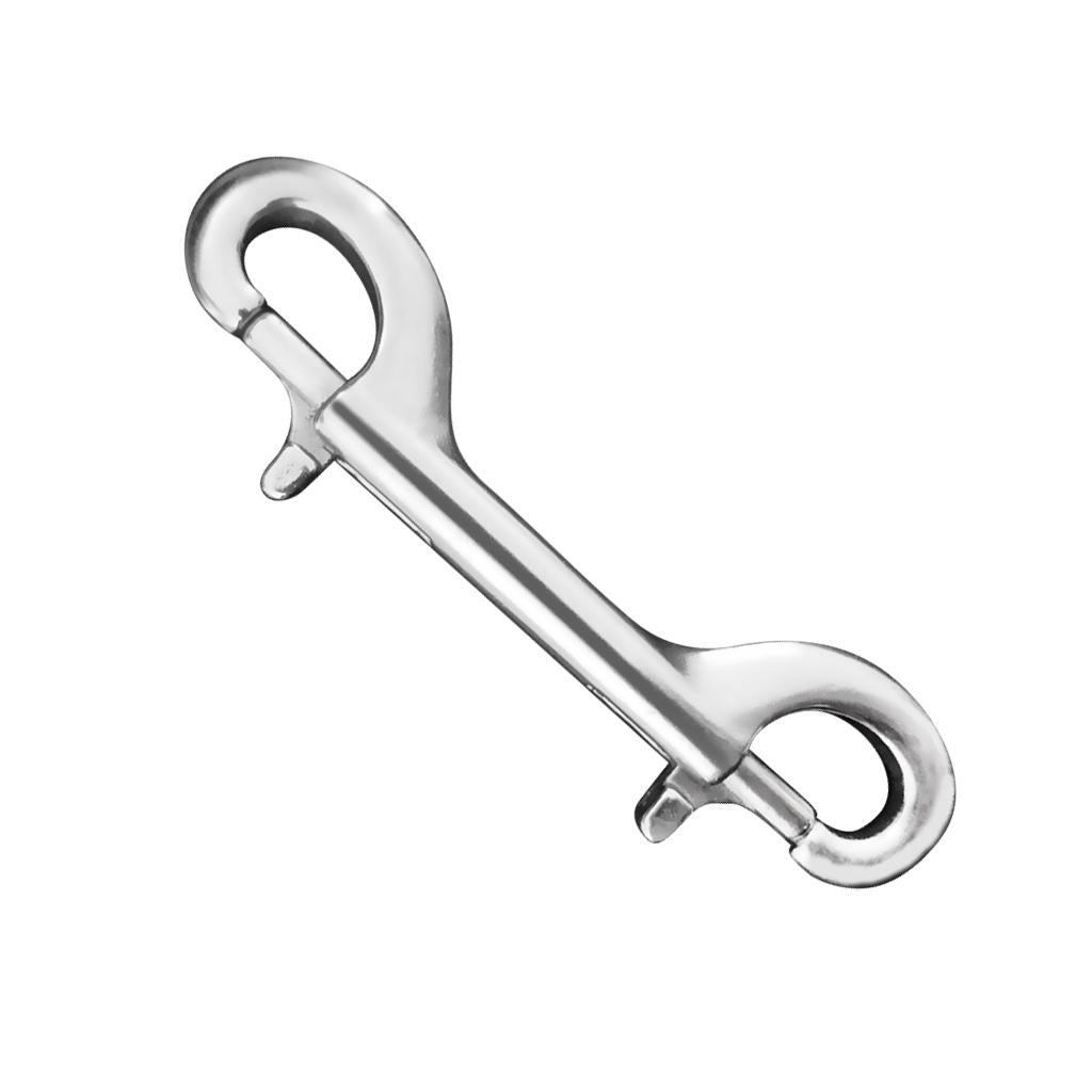 Stainless Steel Double End Bolt Snap Trigger Hook Bag Clip Key Chain 90mm
