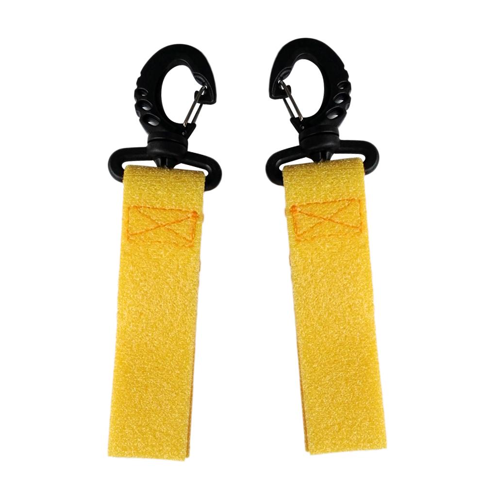 2 Pieces Kayak Paddle Clips Paddle Holder Paddle Keeper No Drilling Yellow