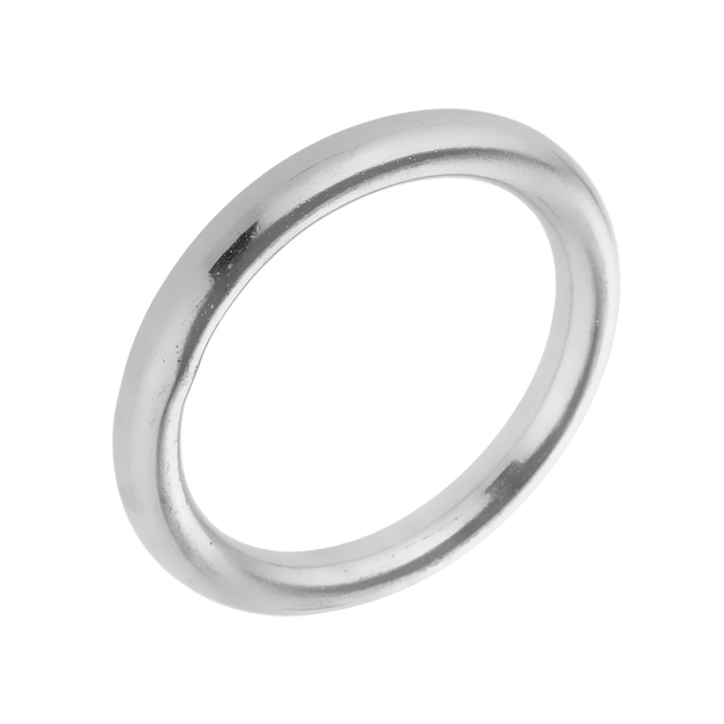 Solid 304 Stainless Steel Webbing Strapping Welded O Ring DIY Craft 49x12mm