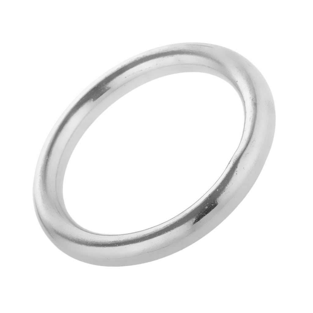Solid 304 Stainless Steel Webbing Strapping Welded O Ring DIY Craft 49x12mm