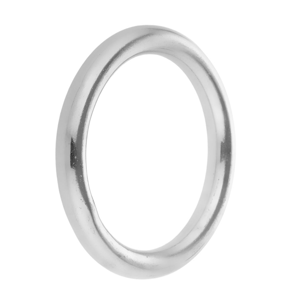Solid 304 Stainless Steel Webbing Strapping Welded O Ring DIY Craft 49x12mm