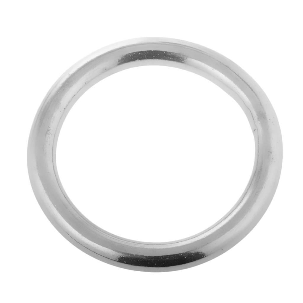Solid 304 Stainless Steel Webbing Strapping Welded O Ring DIY Craft 49x12mm
