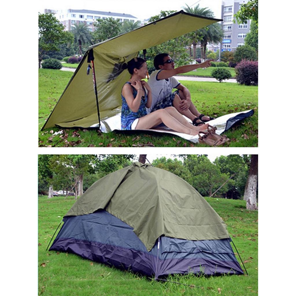 Outdoor 3in1 Raincoat Poncho Backpack Rain Cover Tent Mat Waterproof Maple