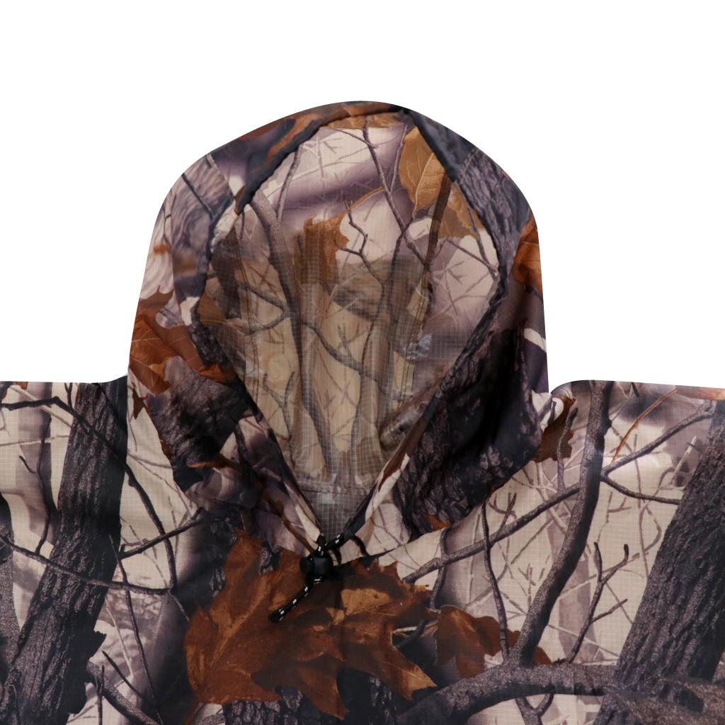 Outdoor 3in1 Raincoat Poncho Backpack Rain Cover Tent Mat Waterproof Maple