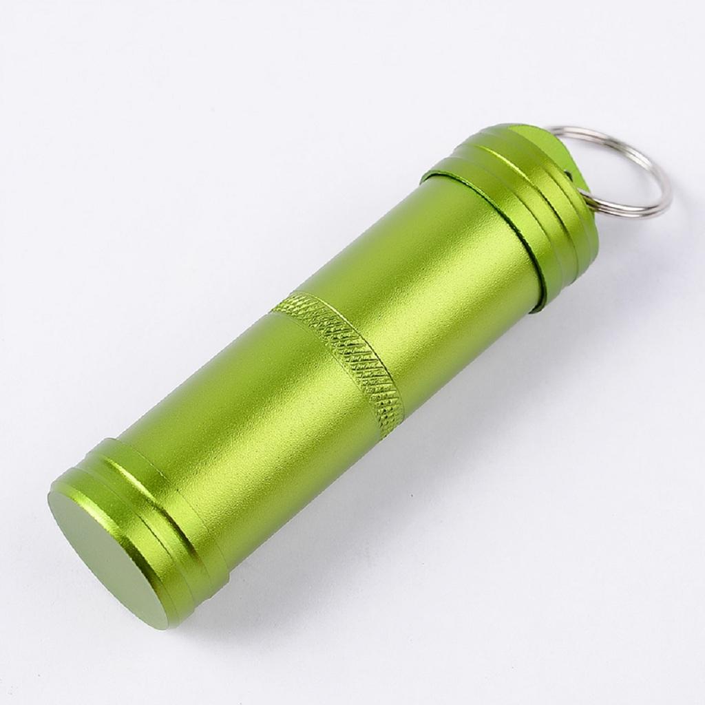 3 Pieces Aluminum Alloy Waterproof Capsule Holder Pill Case Bottle Container