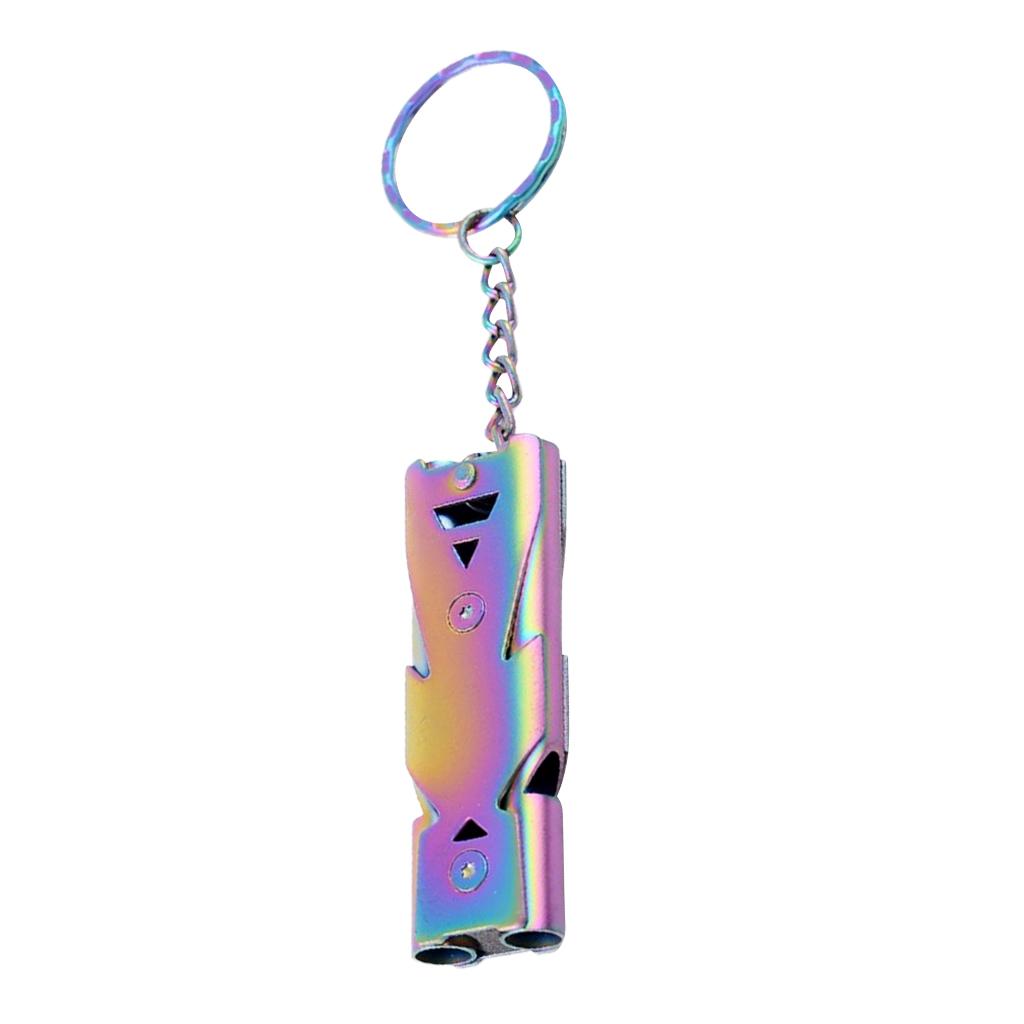 Double Pipe High Decibel Outdoor Camping Survival Emergency Whistle Colorful