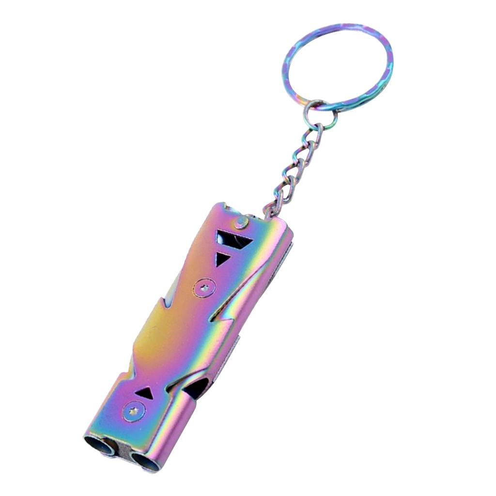 Double Pipe High Decibel Outdoor Camping Survival Emergency Whistle Colorful