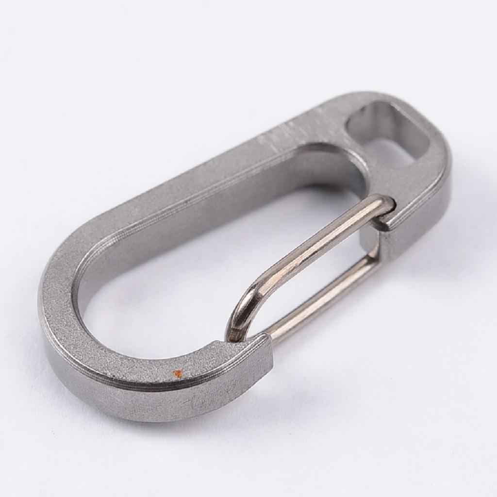 Titanium Alloy Carabiner Clip Keychain Quick Hook Buckle Outdoor Silver