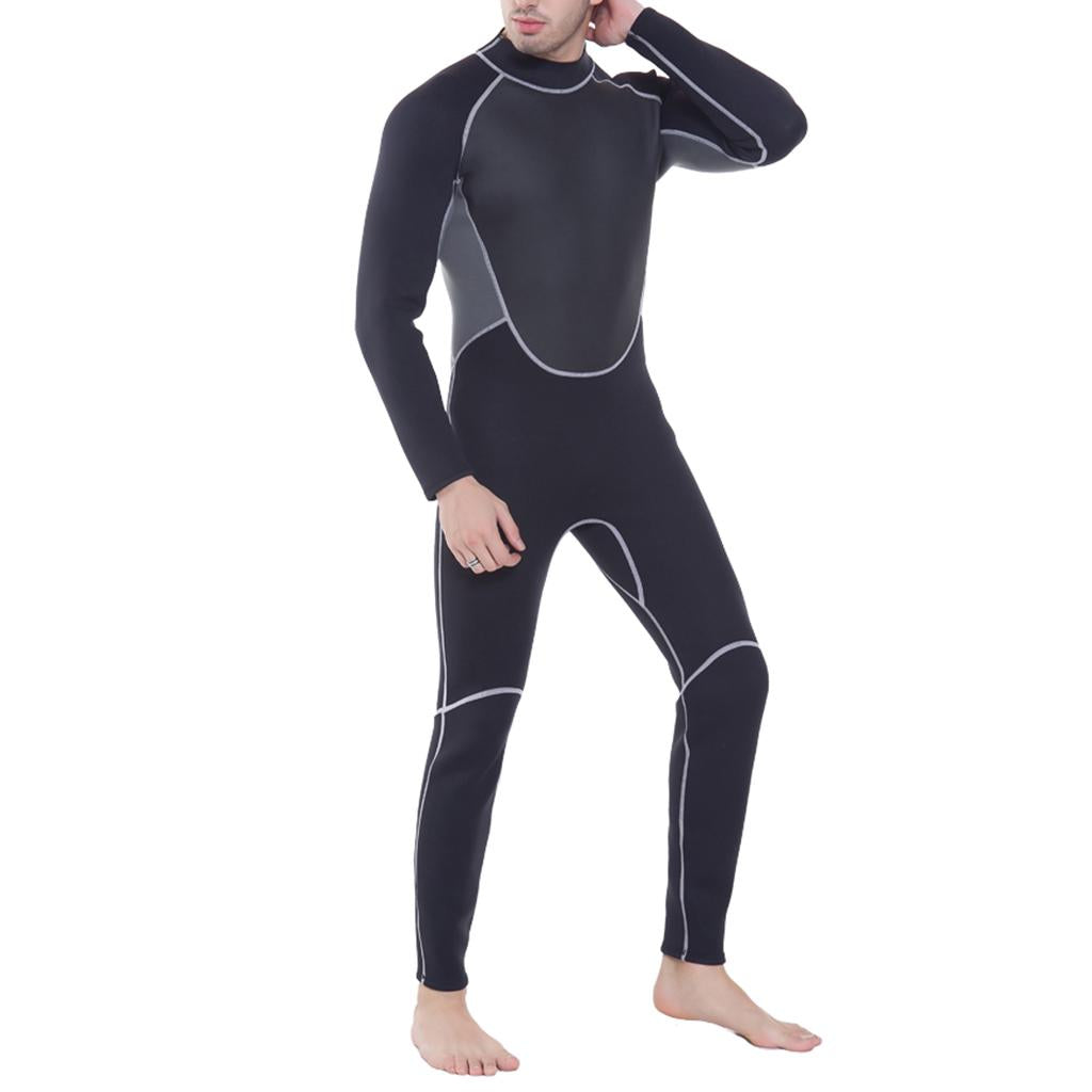 Stretchy Warm 3mm Neoprene Mens Full Body Wetsuit Dive Scuba Snorkeling M