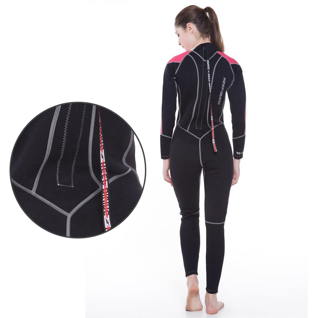 Stretchy 3mm Neoprene Women Full Body Dive Wetsuit Warm & Comfortable L