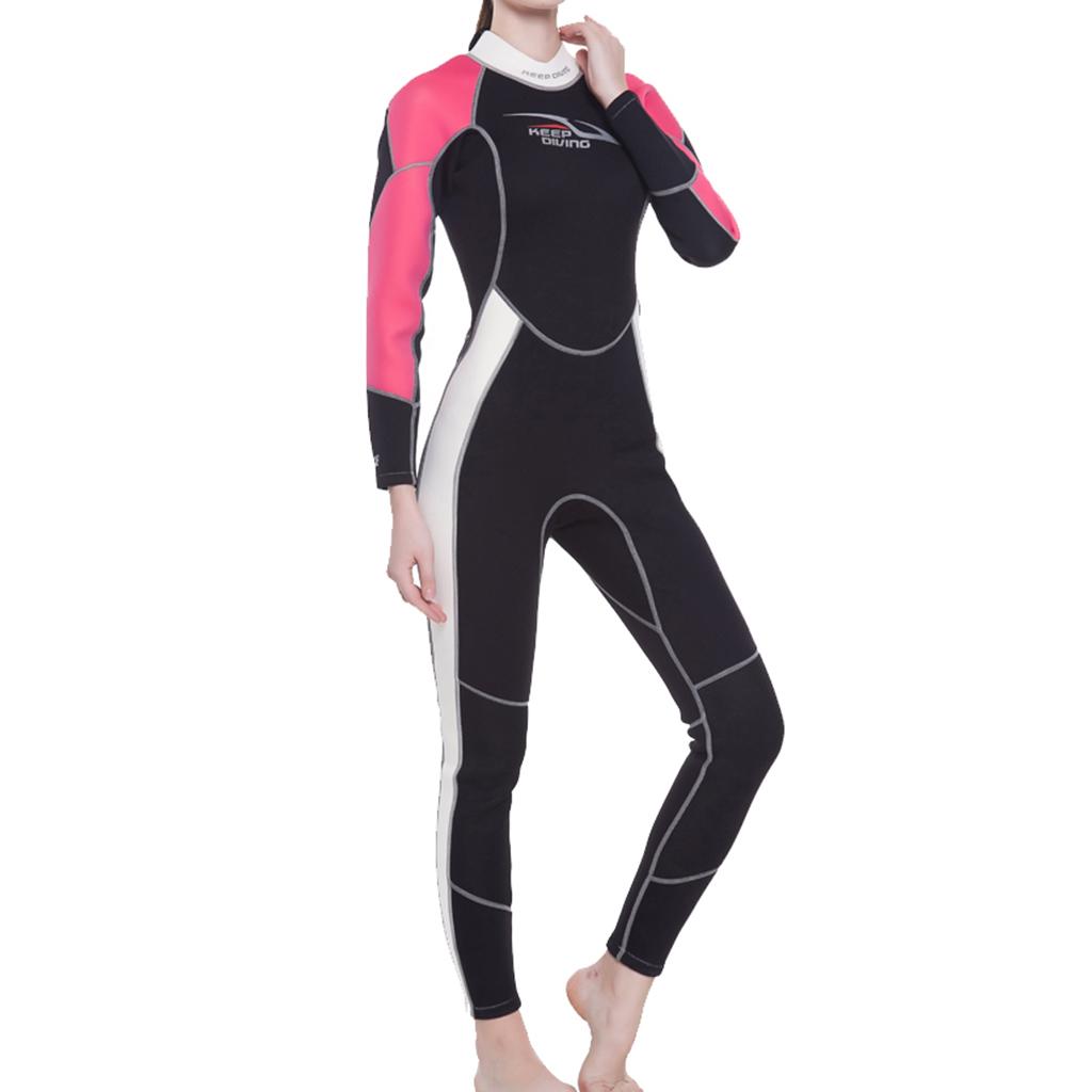 Stretchy 3mm Neoprene Women Full Body Dive Wetsuit Warm & Comfortable L