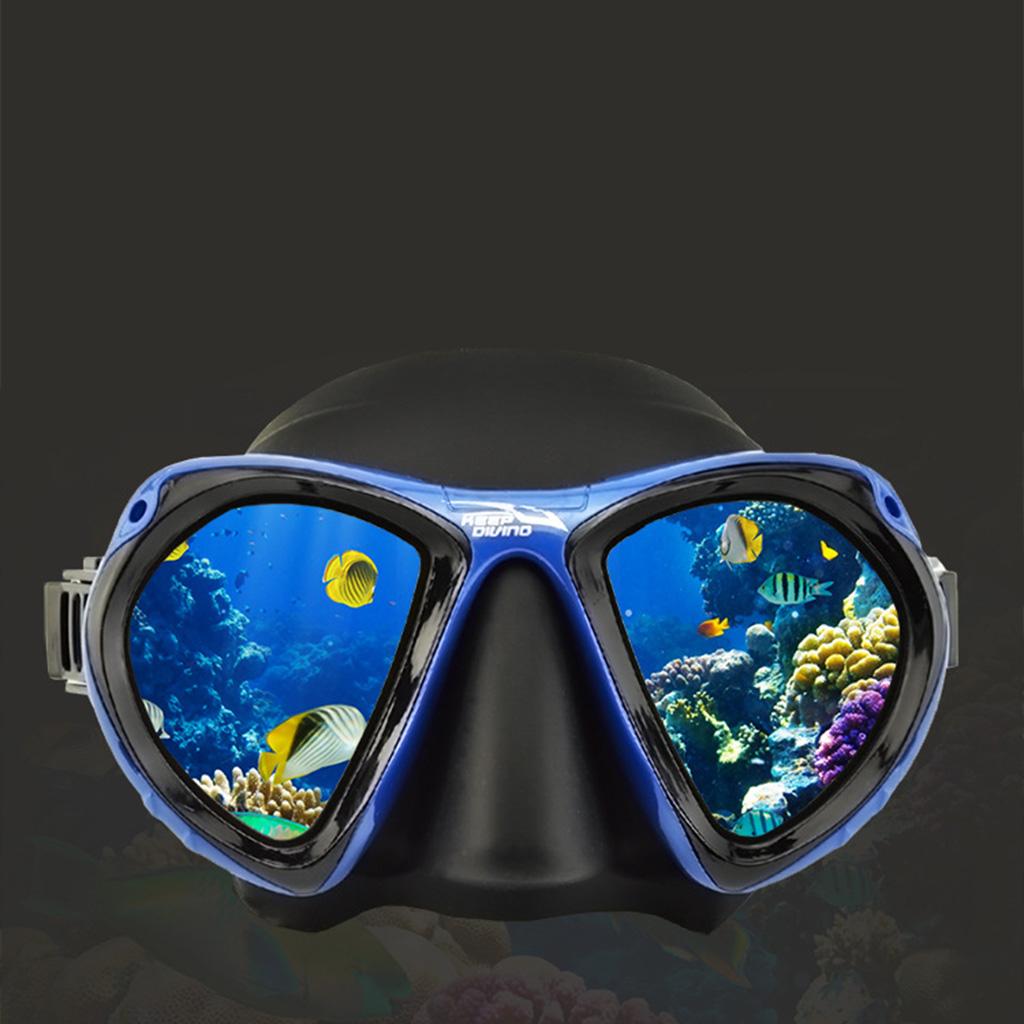 Scuba Diving Snorkeling Swimming Mask and Dry Snorkel Set Dive Gear Black