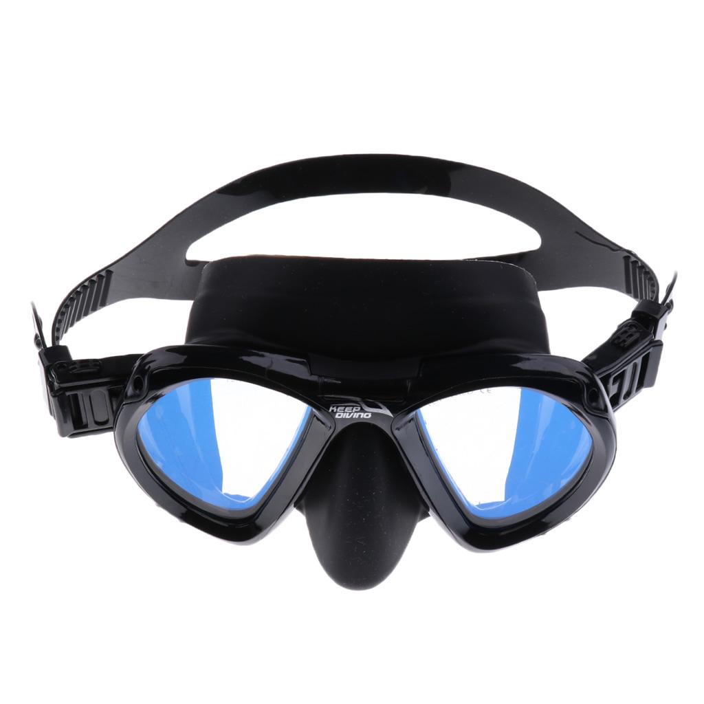 Scuba Diving Snorkeling Swimming Mask and Dry Snorkel Set Dive Gear Black