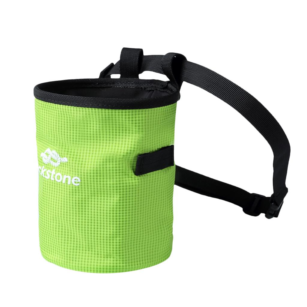 Large Rock Climbers Outdoor Climbing Chalk Bag with Adjustable Belt Green