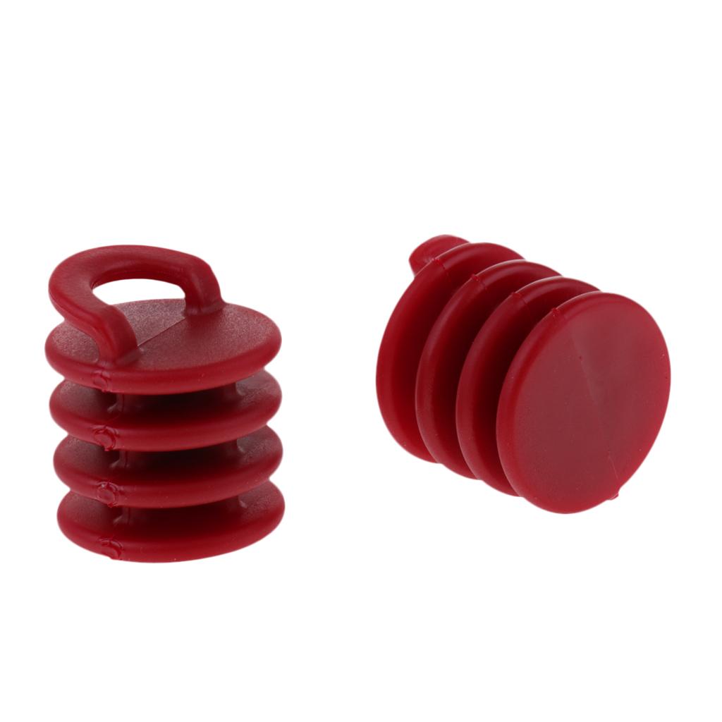 2 Pieces Kayak Boat Canoe Scupper Stoppers Drain Holes Plugs Small Red