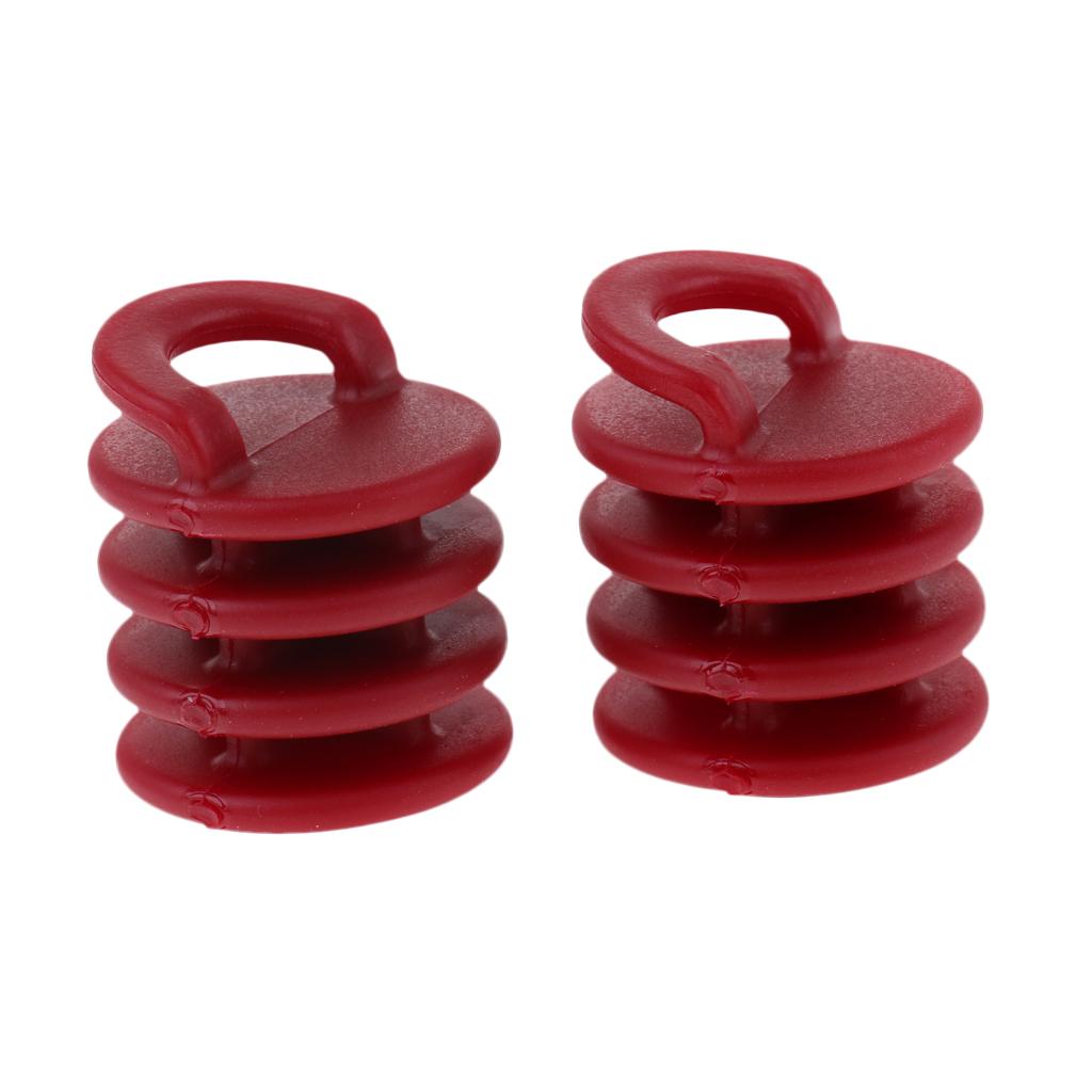 2 Pieces Kayak Boat Canoe Scupper Stoppers Drain Holes Plugs Small Red