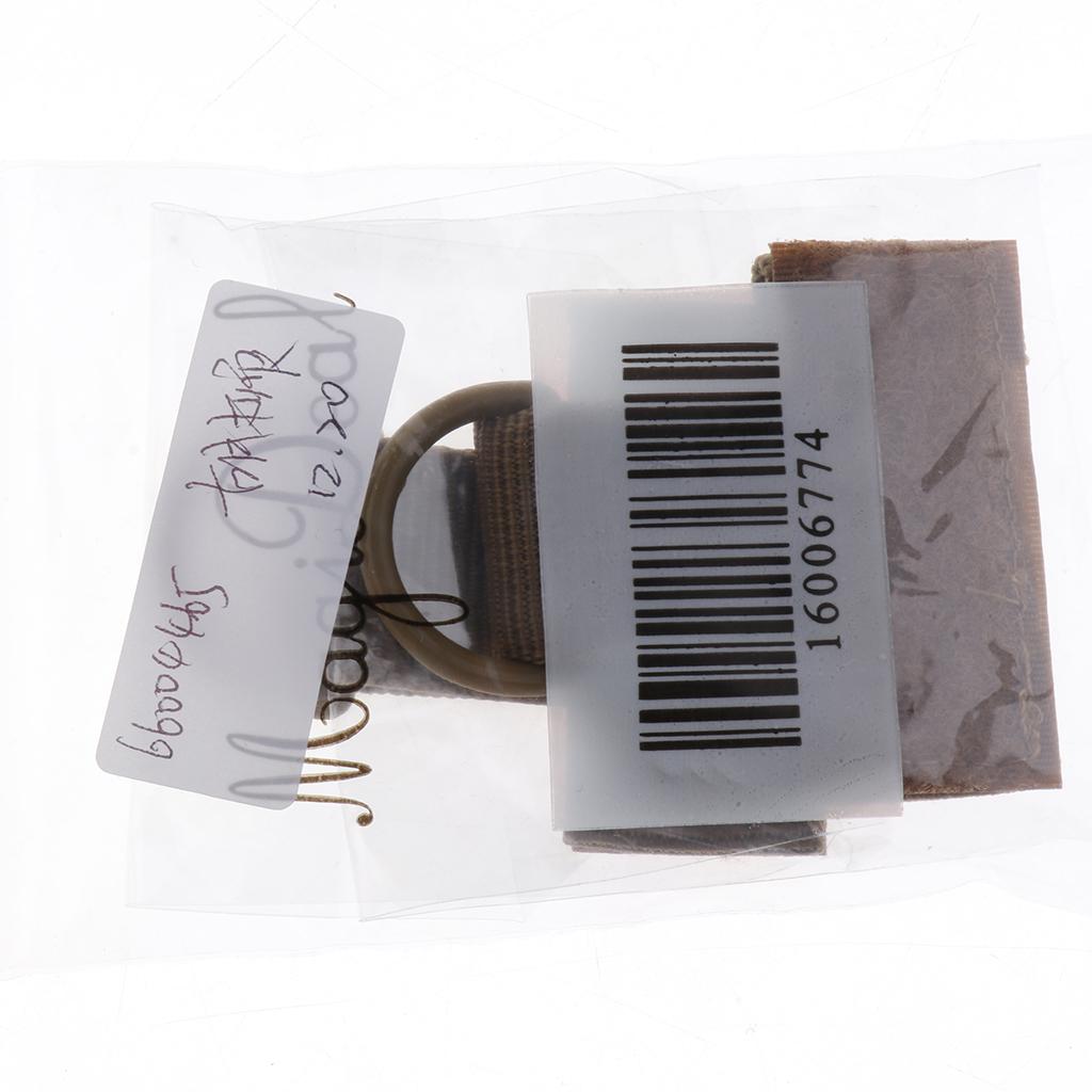 6x2 Pieces Outdoor MOLLE Nylon Webbing T Hook & Loop D Key Ring Tan