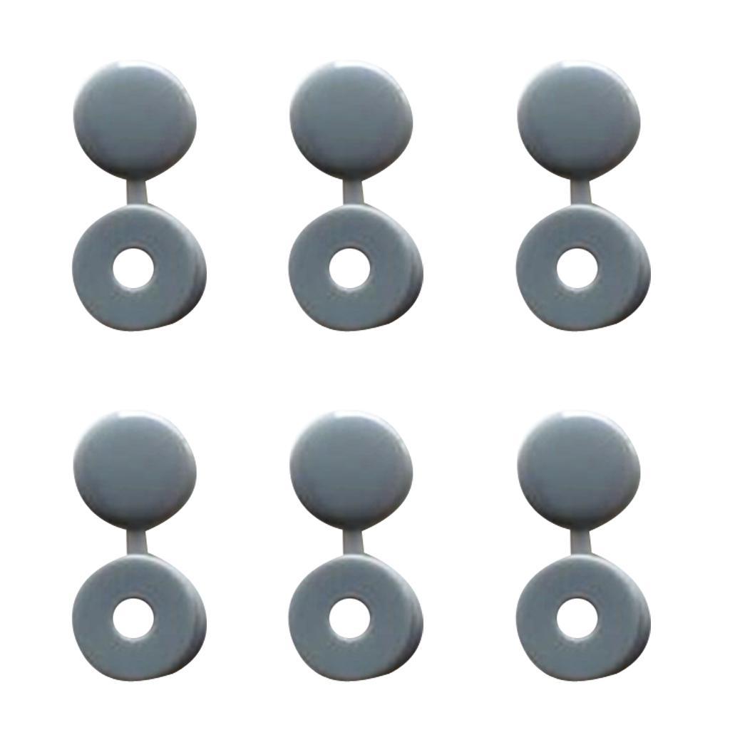100 Pieces Plastic Hinged Screw Cover Cap for Car Home Furniture Decor Gray