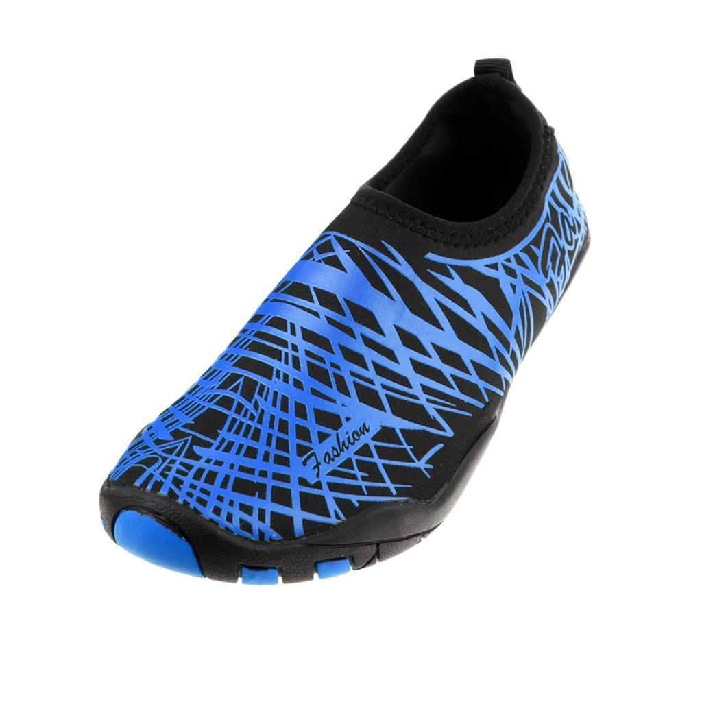 Water Shoes  Socks Yoga Exercise Pool Beach Swim Slip On Surf Blue 41-42