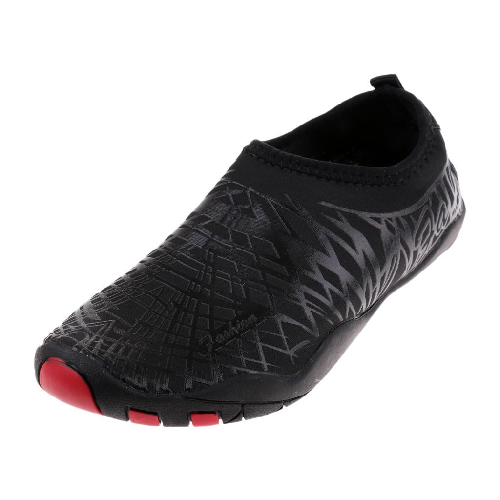 Water Shoes  Socks Yoga Exercise Pool Beach Swim Slip On Black 39-40