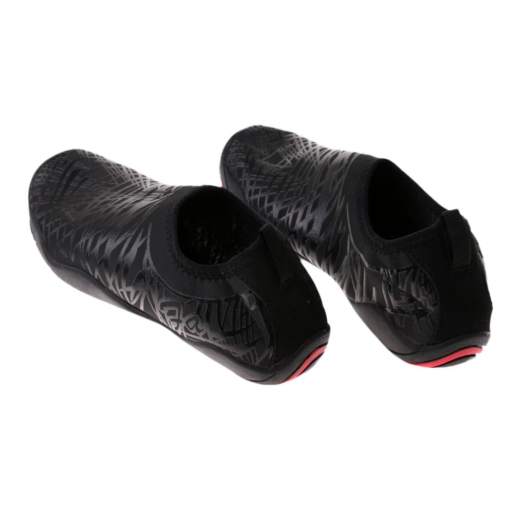 Water Shoes  Socks Yoga Exercise Pool Beach Swim Slip On Black 39-40