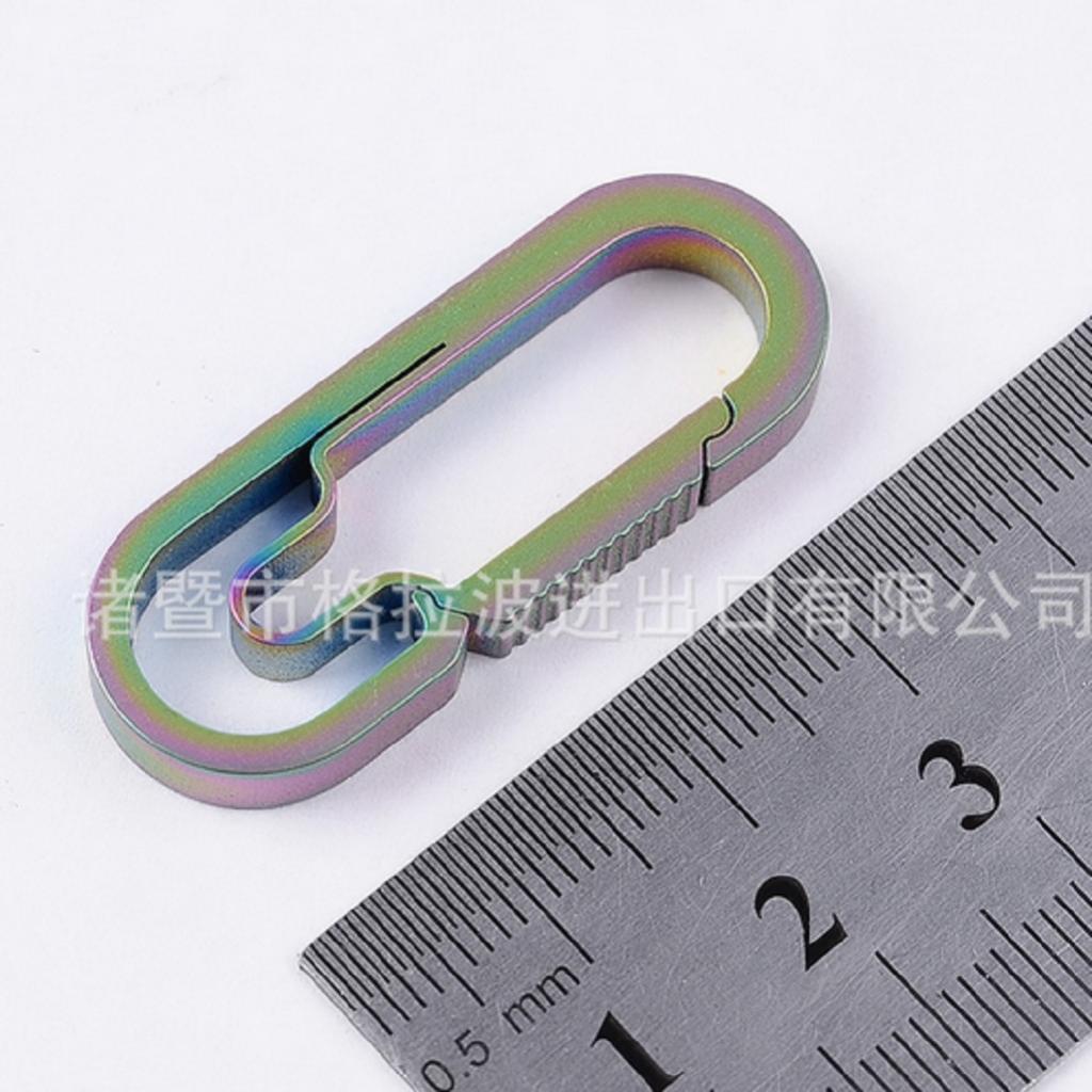 Outdoor Titanium Alloy Buckle Carabiner Keychain Key Ring Hook 4cm Colorful